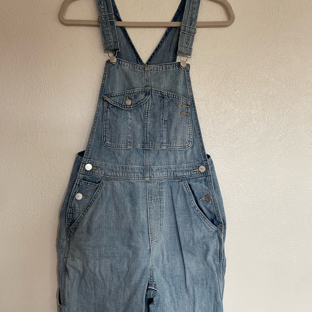 Outerknown Voyage Overalls Light Wash Denim - Picture 2 of 5